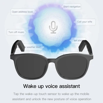E50 Смарт-очки Bluetooth Музыкальные аудио Солнцезащитные очки с открытыми наушниками-динамиками, линзы с защитой от синего света, линзы для мужчин и женщин, громкая связь