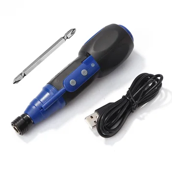 Мини-электрическая отвертка, аккумуляторная дрель, USB-аккумуляторные электроинструменты с большим крутящим моментом, противоскользящая ручка для ДОМА DIY