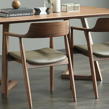 Креативный Минималистичный стул Со спинкой Для гостиной, Современный Кожаный стул для взрослых, Дизайнерский офис, Мебель для дома Sillasn