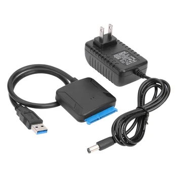 Кабель USB 3.0-SATA 3 Адаптер SATA-USB Преобразует Кабели для 2,5/3,5-Дюймового Внешнего Жесткого Диска HDD SSD с Разъемом EU US UK