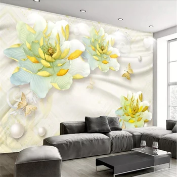 beibehang papel de parede para quarto 3D обои на заказ с тиснением в виде цветка пиона обои для стен 3 d papel de parede фрески