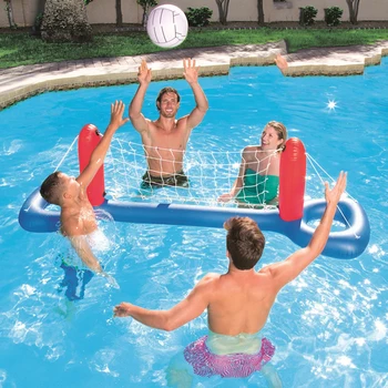 Надувной волейбольный набор для бассейна, Кольцо для плавания, летний водный игровой центр для взрослых и детей Familily