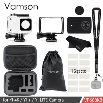 Vamson для Yi 4k/yi 4k +/yi lite 60m Водонепроницаемый Чехол Защитный Корпус Чехол Для Дайвинга Для Xiaomi для Спортивной камеры Yi 2 4K 2 VP608K