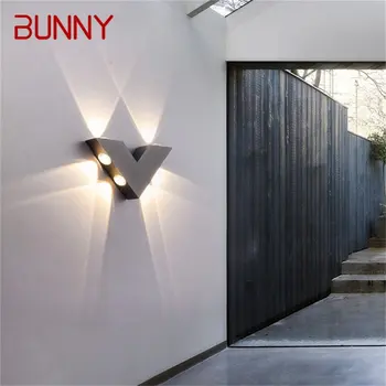 Настенное бра BUNNY V-образный креативный светильник для улицы, водонепроницаемый внутренний дворик, современный светодиодный светильник для дома