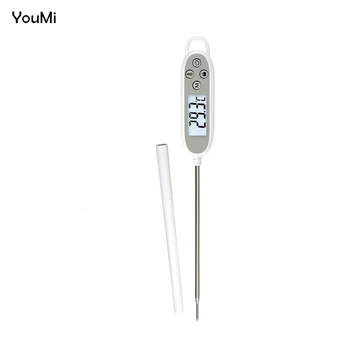 YouMi 5S, цифровой кухонный термометр для приготовления мяса, барбекю, молочных конфет с функцией блокировки и записи Макс. / мин.