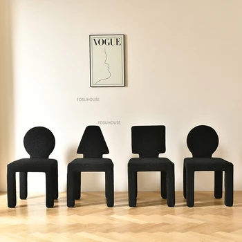 Обеденные стулья из искусственной кожи в скандинавском стиле для домашней мебели, обеденный стул со спинкой, домашние креативные обеденные стулья для ресторана
