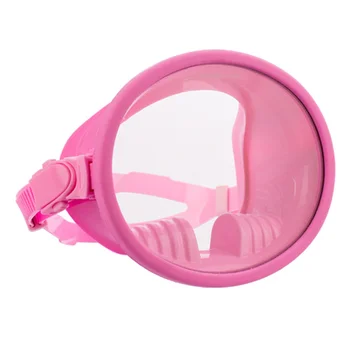 Маска для дайвинга, Овальная HD маска для дайвинга, Профессиональное снаряжение для подводного плавания для взрослых, Панорамная HD Бесплатная маска, розовый