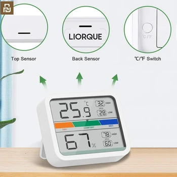 Новейший ЖК-Цифровой Термометр Youpin с 2 Гигрометрами, Термогигрометр для помещений с Магнитом, МИНИМАЛЬНЫЕ/МАКСИМАЛЬНЫЕ Показатели для Контроля Климата в помещении