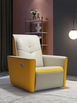 Простой одноместный диван-кресло Nordic leather, lazy head и другие легкие электрические кресла для отдыха в роскошном салоне