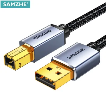SAMZHE USB Кабель Для принтера USB Type B от Мужчины к Мужчине USB 3,0 2,0 Кабель для Canon Epson HP Принтер DAC USB Принтер
