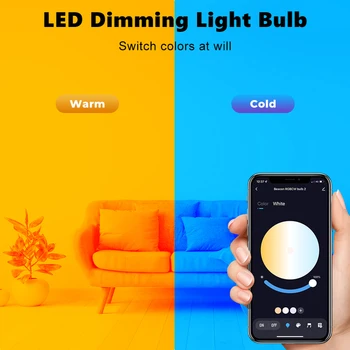 Прожекторная лампа E27 мощностью 10 Вт, совместимая с Bluetooth, Музыкальная подсветка 5.0 RGB AC85-265V 3000-6500 K, функция синхронизации, Совместимая с IOS / Android