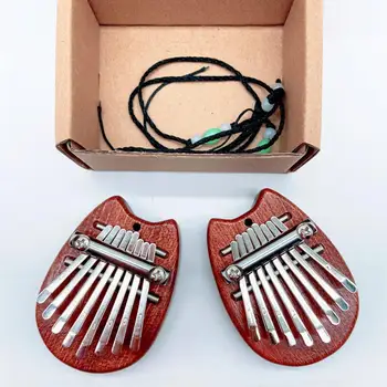 Мини Калимба Пианино для большого пальца Дерево Металл Небольшой Музыкальный Инструмент Подвеска Mbira Подарок взрослым Детям для начинающих