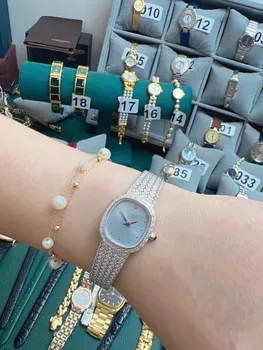 Оригинальные женские кварцевые часы Cyma с плетеной швейцарской цепочкой в винтажном стиле