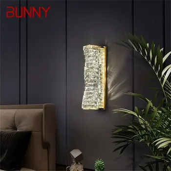 Современный роскошный настенный светильник BUNNY Creative LED Lighting Scones, декоративные светильники для дома из хрусталя в помещении