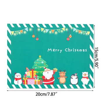 Всплывающие Рождественские открытки, трехмерные Поздравительные открытки с Рождеством, Вращающиеся открытки для рождественского ужина, Прекрасный подарок в мультяшном дизайне.