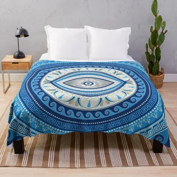 Греческий Мати Матаки - Греческое украшение от сглаза, Дешевое Плотное Вязаное одеяло для кроватей