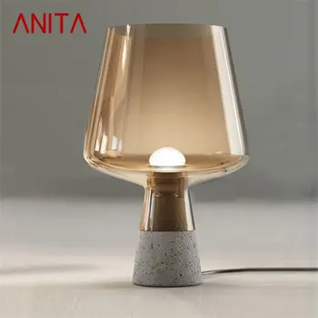 Современный дизайн настольной лампы ANITA E27 Мраморный настольный светильник Home LED Декоративный для фойе Гостиной офиса Спальни