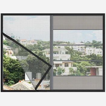 Настраиваемый размер противомоскитной сетки на окно, самоклеящаяся москитная сетка на окно, летняя москитная сетка на дверь от насекомых для окон