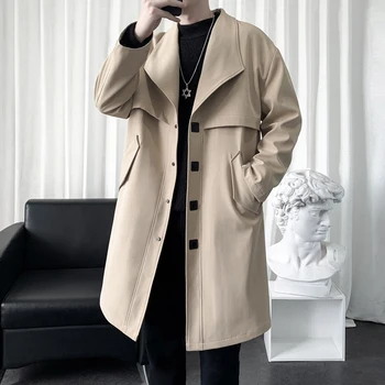 Мужская куртка, пальто, тренч, повседневная Корейская ветровка, куртки в стиле хип-хоп, Уличная Мужская модная верхняя одежда, Весна-осень