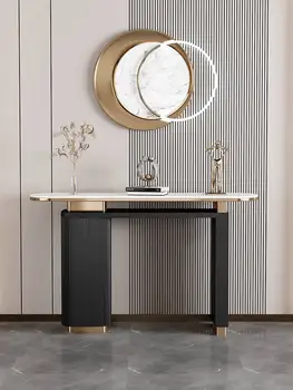 Легкий роскошный стол для веранды из каменной доски, настенная полка, столик для веранды, современный и минималистичный шкаф для веранды, столик для входной веранды