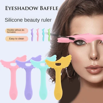 Силиконовая перегородка для теней для век, женский аппликатор для подводки теней для век, инструменты для формирования шаблона для макияжа глаз
