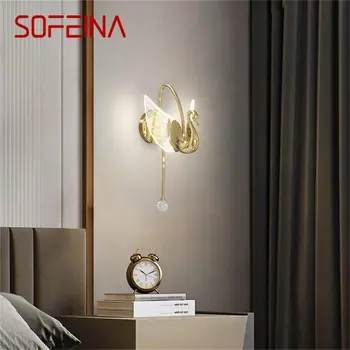 Настенные светильники SOFEINA Nordic Swan, современный свет, Креативные украшения для дома, коридора, спальни в отеле