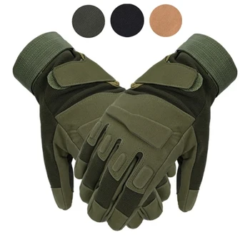 Тактические перчатки с полными пальцами, Спортивные Велосипедные Противоскользящие перчатки, Армейские перчатки для стрельбы в пейнтбол, Страйкбол, велосипедные Полуперчатки