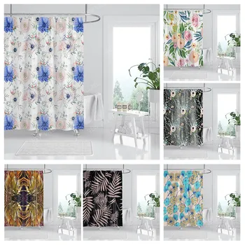 Водонепроницаемые тканевые занавески для душа Аксессуары для штор для ванной комнаты занавеска для душа 180x200cm 240*200 plant boho decoration