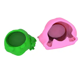 Модель силиконовой вазы Модель вазы для цветов из смолы, отливаемой из цемента, полимерной глины, модель цветочного горшка для ребенка и мамы-лягушки для дома