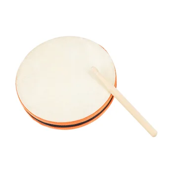 Ручной барабан, двусторонний Бубен из овечьей кожи, ударный инструмент, портативный детский музыкальный подарок, детская развивающая игрушка