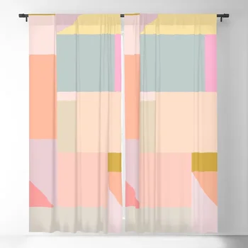 Плотные шторы пастельных геометрических форм с 3D принтом, шторы для спальни, гостиной, декора, обработки окон