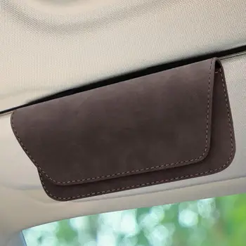 Удобная сумка для автомобильных очков с магнитной застежкой и плюшевой подкладкой, устойчивый зажим для солнцезащитных очков, Автомобильные Аксессуары