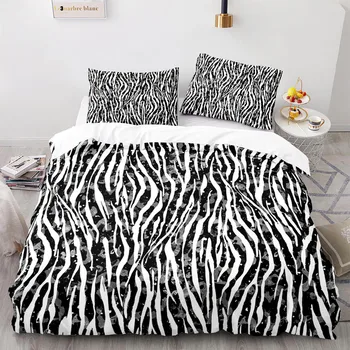 Комплект постельного белья Tiger Single Twin Full Queen King Size Комплект постельного белья Tiger Leopard для детской спальни Aldult Наборы пододеяльников 3D Аниме 012