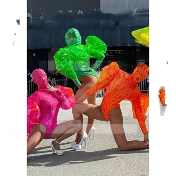 Рекомендованный новый костюм candy с флуоресцентным преувеличенным моделированием GOGO particle masked ds