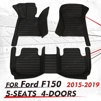 Автомобильные коврики на заказ для Ford F150 ЧЕТЫРЕХДВЕРНЫЙ 2015 2016 2017 2018 2019 автомобильные накладки для ног автомобильный ковер