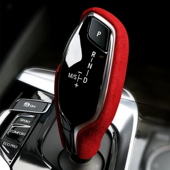 Новая спортивная короткая плюшевая внутренняя ручка переключения передач, декоративные накладки, автомобильные аксессуары для BMW X3 G01 X4 G02 G30 IX3