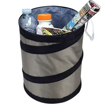 Мусорное ведро, Утолщенный складной мешок для мусора, Садовые сумки с подвесной резинкой Для поездок на автомобиле, наружных газонов, садов