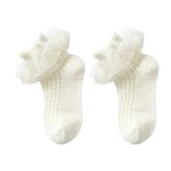 Носки с оборками для маленьких девочек от 1 до 10 лет, Мягкие кружевные носки с рюшами, детские милые летние сетчатые носки