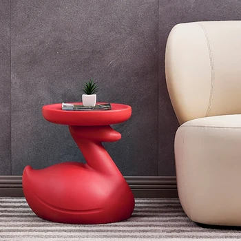 Современный небольшой журнальный столик в скандинавском стиле, Дизайнерский Простой диван для гостиной, Небольшой край, несколько чистых красных креативных художественных украшений