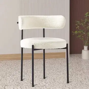 Роскошный обеденный стул с низкой спинкой, черные Металлические Ножки, Удобные Эргономичные Уникальные Обеденные Стулья, Дизайнерская мебель для гостиной Silla GXR41XP