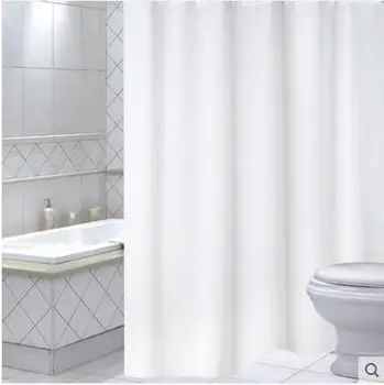 Белая занавеска для душа Современные простые тканевые занавески для душа Водонепроницаемая занавеска для ванной комнаты с крючками rideaux de douche 1ШТ