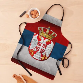 Фартук с флагом Сербии Настраиваемый Фартук Женская Кухня Новинки 2022 года Кухонные принадлежности для дома