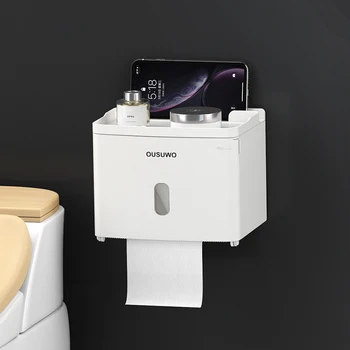 Креативный многофункциональный держатель для туалетной бумаги GURET, Настенное крепление, Водонепроницаемая коробка для салфеток, Переносной ящик для хранения, Наборы аксессуаров для ванной комнаты
