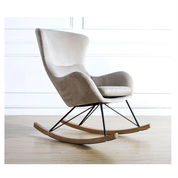 Скандинавская мебель Кресло-качалка для отдыха Современные минималистичные кресла-качалки для спальни, мягкое кресло для сна, кресло для отдыха