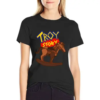 Футболка Troy Story, футболки с графическим рисунком, забавная футболка, милая одежда, футболки для тренировок для женщин