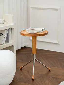 Мебель, винтажный чайный столик из вишневого дерева, Роскошный журнальный столик для дивана в гостиной, домашний круглый стол, Угловые столики для спальни