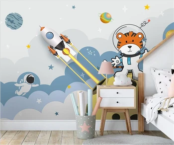 beibehang Пользовательские современные минималистичные обои ручной росписи для детской комнаты с абстрактным мультфильмом 