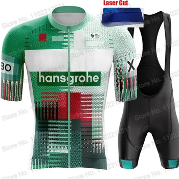 Новый Комплект из Джерси для Велоспорта Hansgrohe Team 2023 с Лазерной Резкой, Мужская Рубашка Для Шоссейного Велосипеда, Костюм-нагрудник, Шорты MTB Maillot Culott