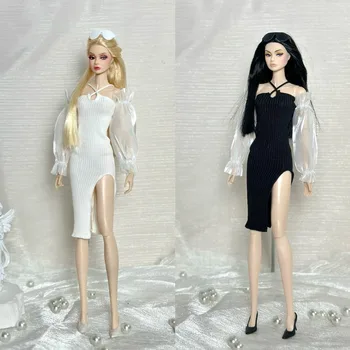 Комплект одежды / черное тонкое платье + белый длинный рукав / 30 см кукольная одежда костюм летняя одежда для 1/6 Xinyi FR ST Куклы Барби