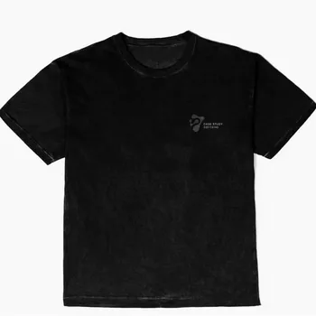 Летняя футболка VUJADE CASE STUDY из плотной ткани оверсайз размера Оверсайз 1: 1, футболки с принтом высшего качества, футболки с коротким рукавом